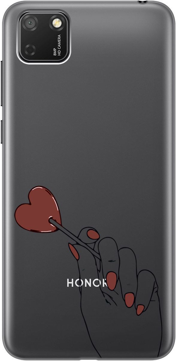 

Чехол на Honor 9S/Huawei Y5P с принтом "Heartbreaker" прозрачный, Прозрачный;красный, 1700