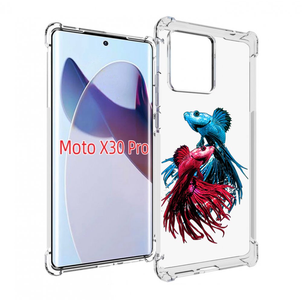 

Чехол MyPads рыбы петушки для Motorola Moto X30 Pro, Прозрачный, Tocco