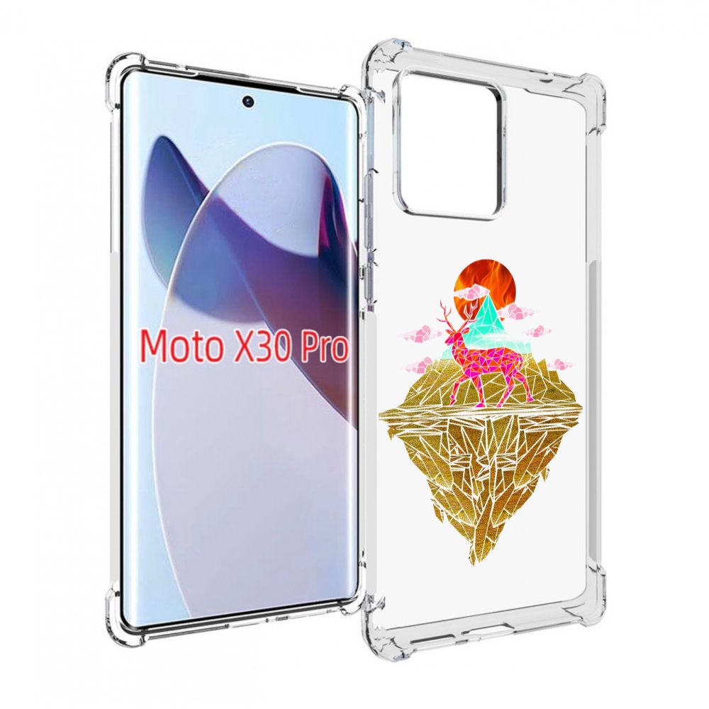 

Чехол MyPads розовый олень абстракция для Motorola Moto X30 Pro, Прозрачный, Tocco