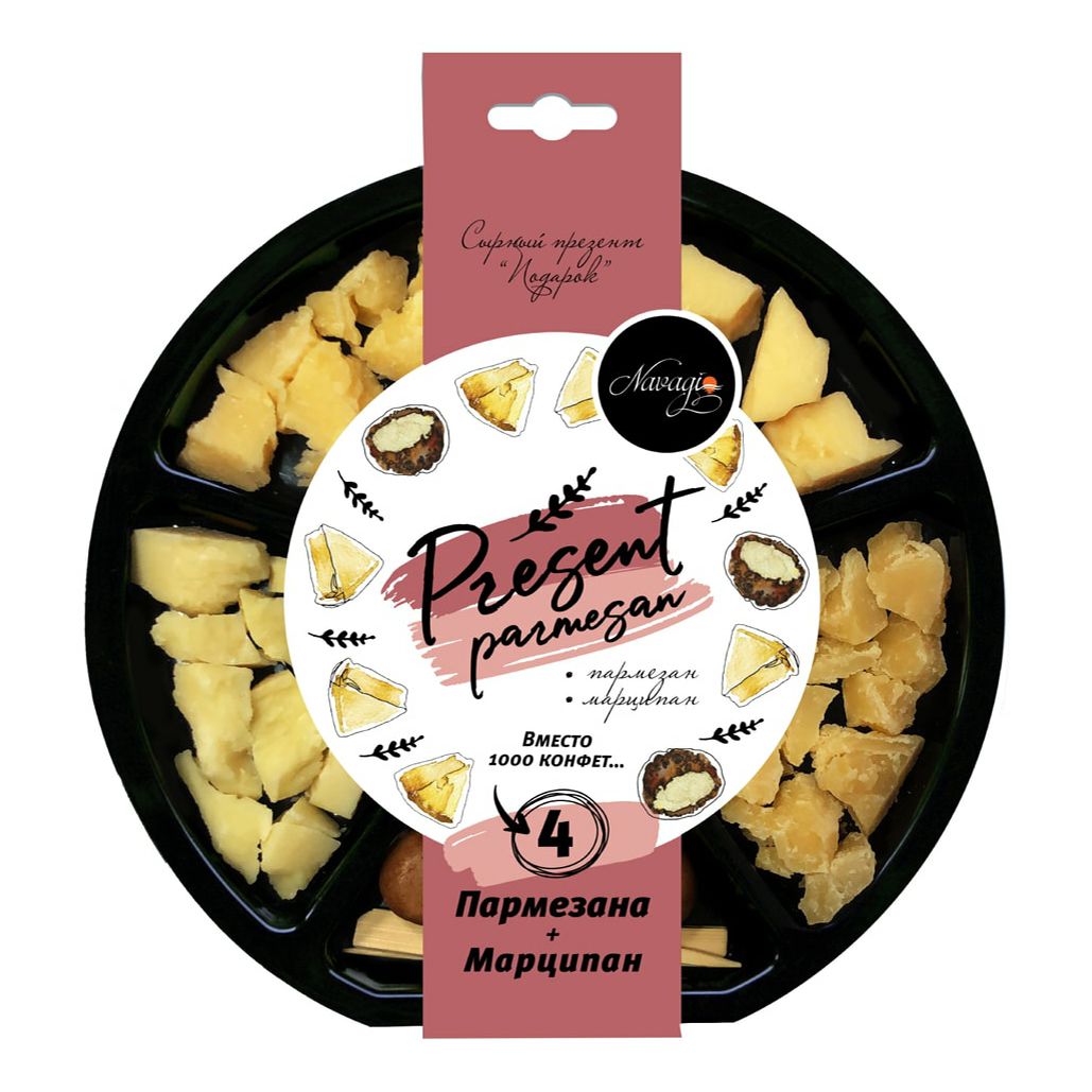 Сырная тарелка De famille  Подарок Present Parmesan с медом и марципаном 162 г