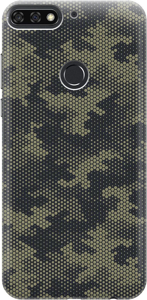 

Чехол на Honor 7C/7A Pro/Huawei Y6 Prime (2018) "Цифровой камуфляж", Коричневый;черный, 4220