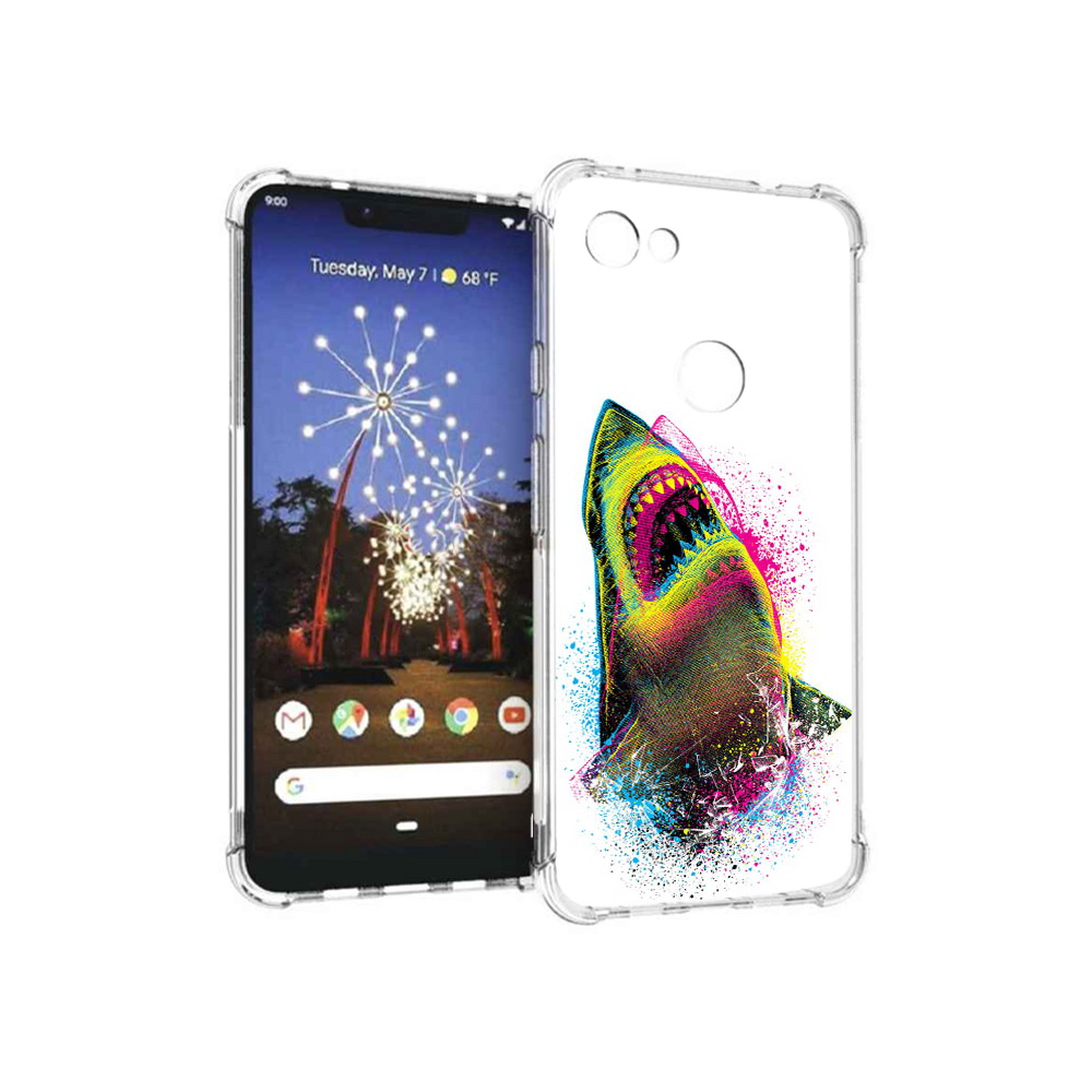 

Чехол MyPads Tocco для Google Pixel 3 XL челюсти-2, Прозрачный, Tocco