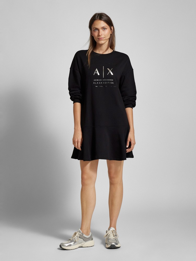 

Платье женское Armani Exchange XW000005.AF10172 черное XS, Черный, XW000005.AF10172