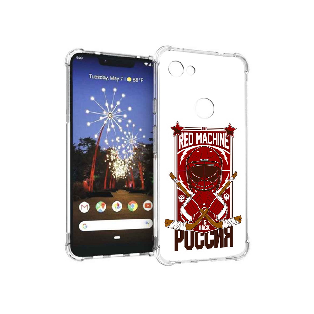 

Чехол MyPads Tocco для Google Pixel 3 XL хоккей россия, Прозрачный, Tocco