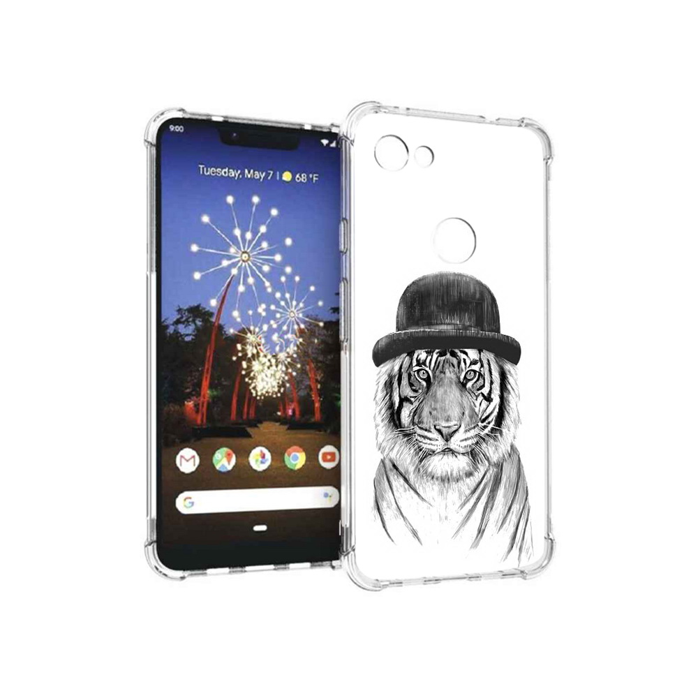 

Чехол MyPads Tocco для Google Pixel 3 XL тигр британец, Прозрачный, Tocco