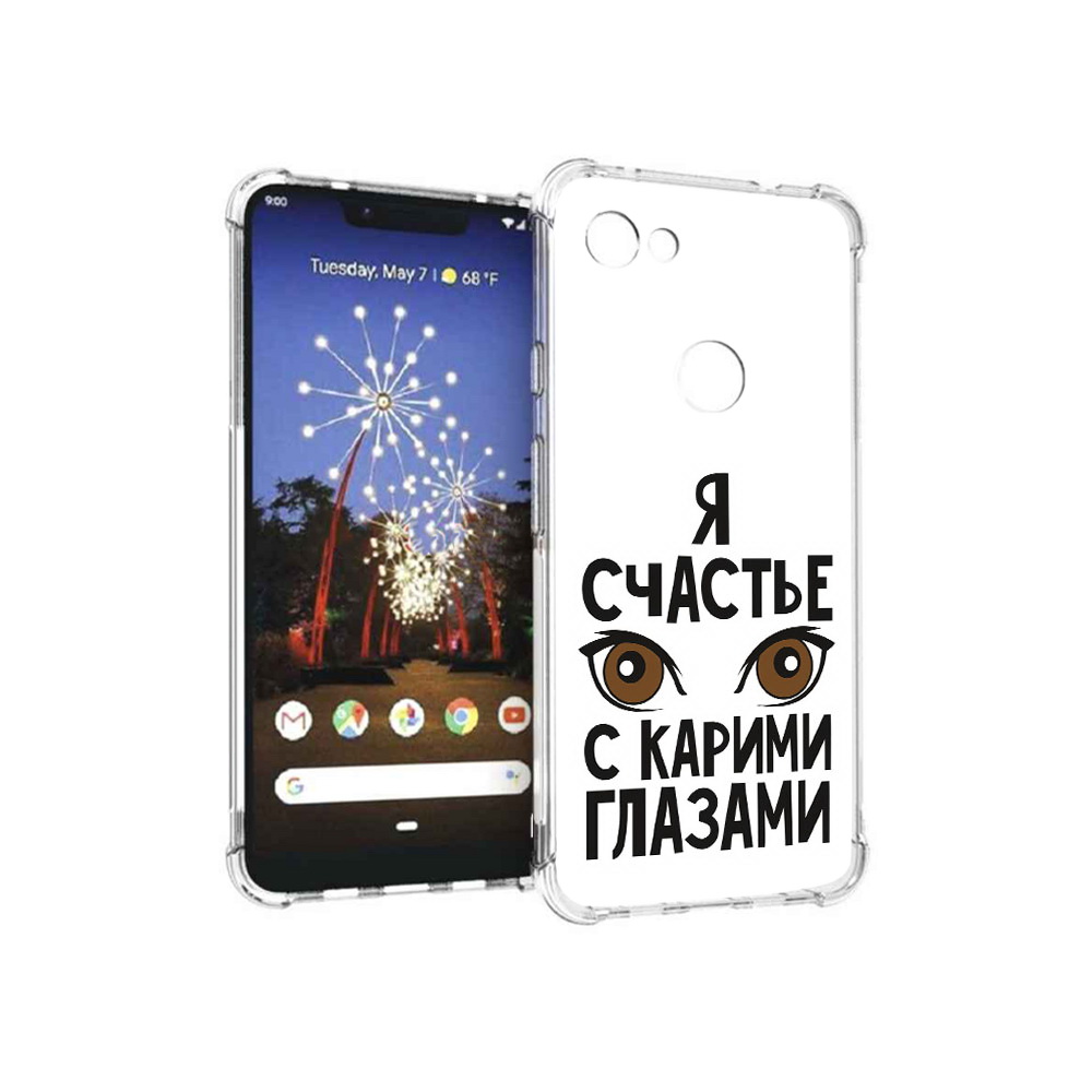 

Чехол MyPads Tocco для Google Pixel 3 XL счастье с карими глазами, Прозрачный, Tocco