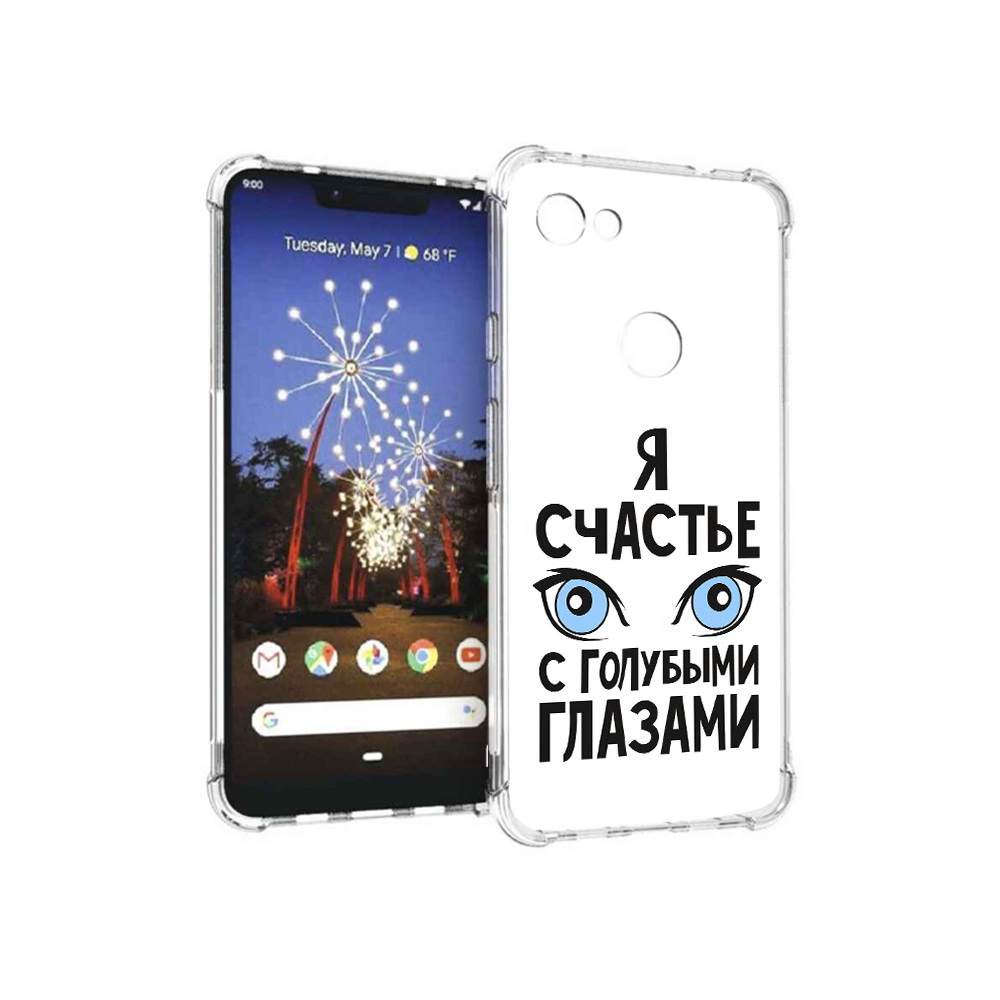 

Чехол MyPads Tocco для Google Pixel 3 XL счастье с голубыми глазами, Прозрачный, Tocco