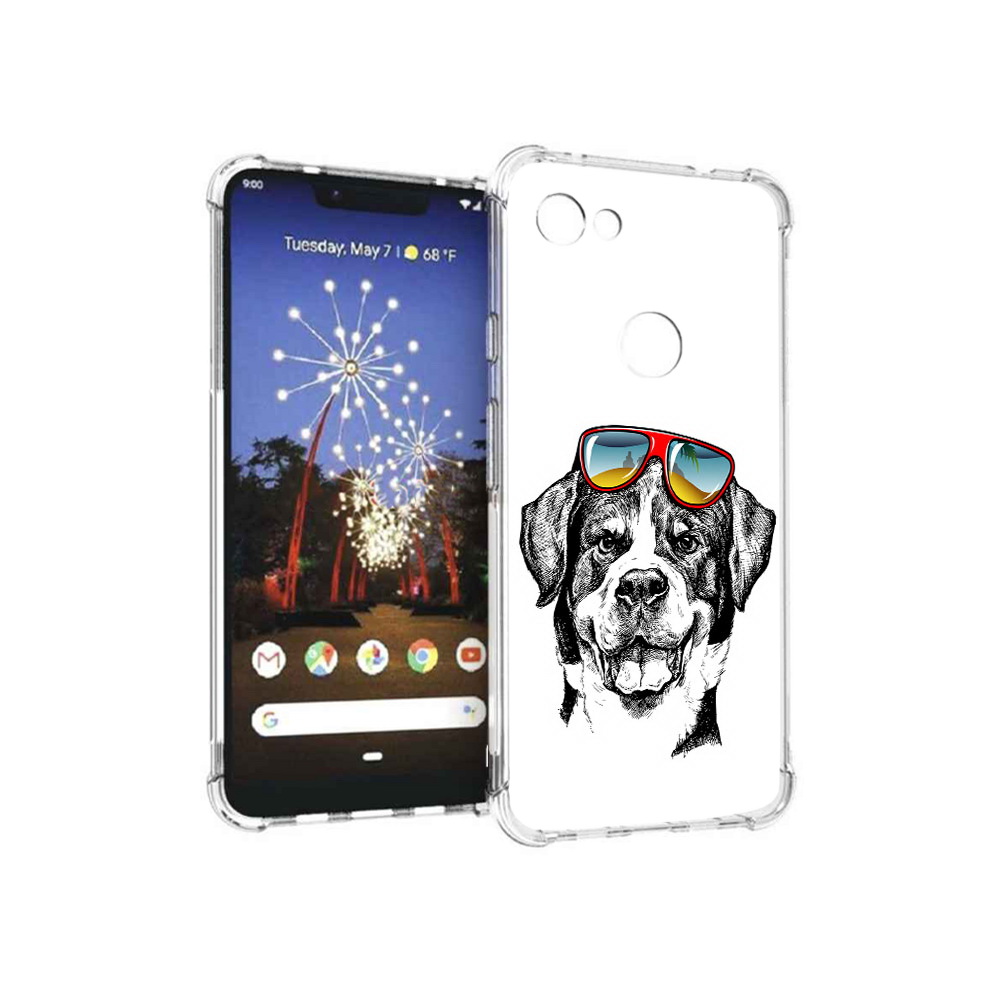 

Чехол MyPads Tocco для Google Pixel 3 XL счастливая собака, Прозрачный, Tocco