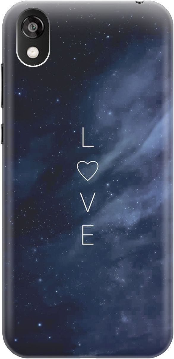 

Чехол на Honor 8S/Huawei Y5 (2019) "Ночное небо и любовь", Синий;черный, 3988