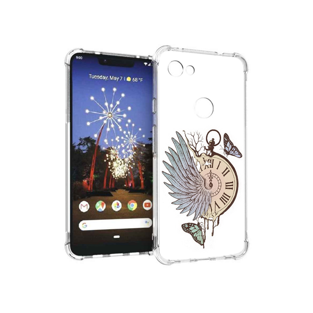 Чехол MyPads Tocco для Google Pixel 3 XL страинные часы с крылом