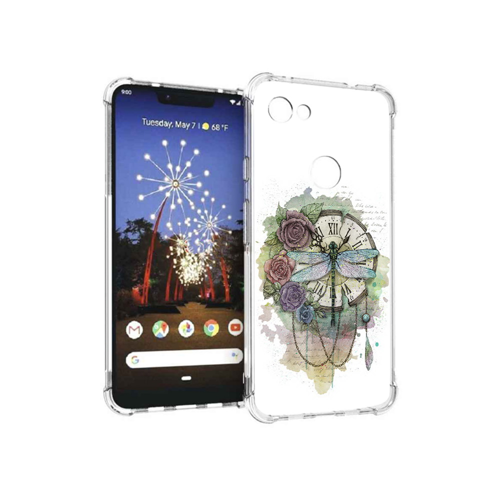 Чехол MyPads Tocco для Google Pixel 3 XL старинные часы в цветах