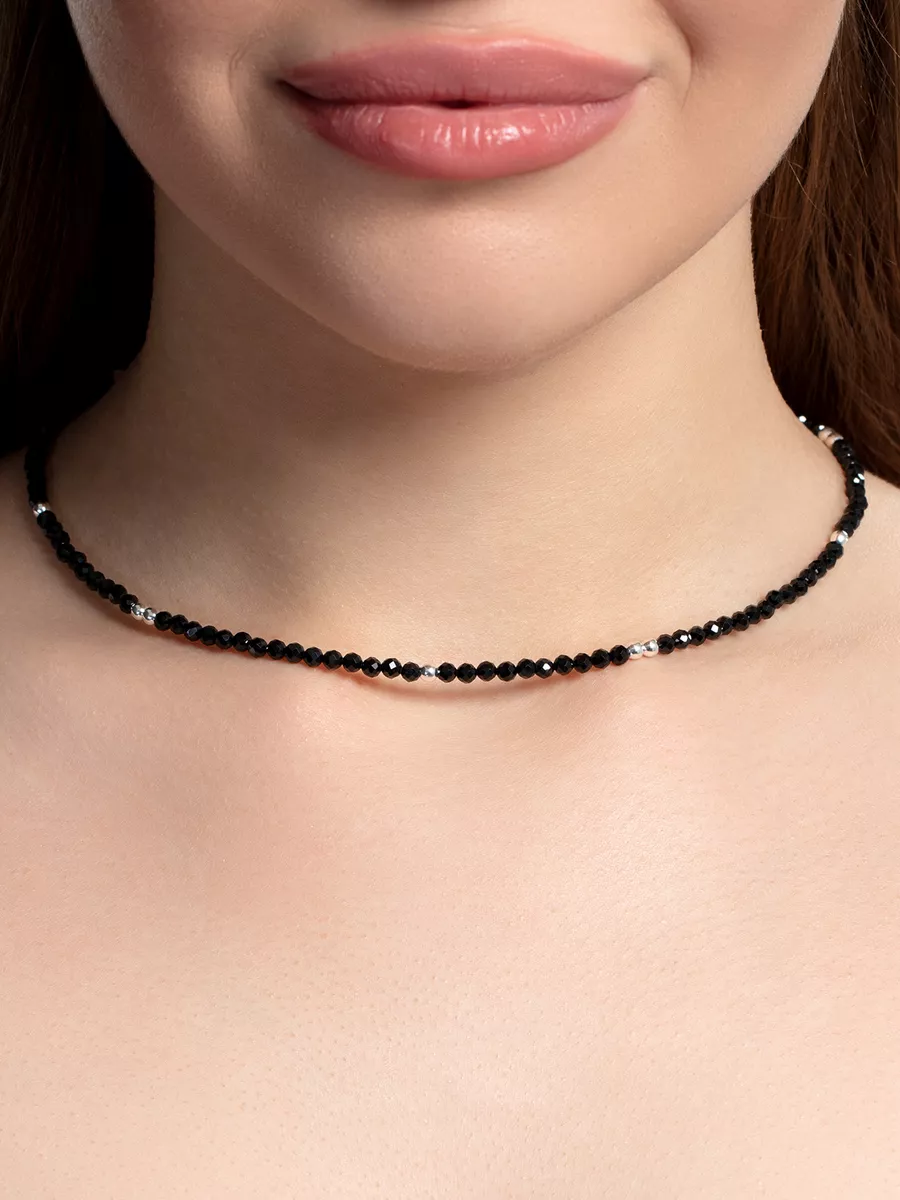 

Чокер из серебра 38 см LineFreedom LFСр1100-4280000, шпинель, LFСр1100-4280000