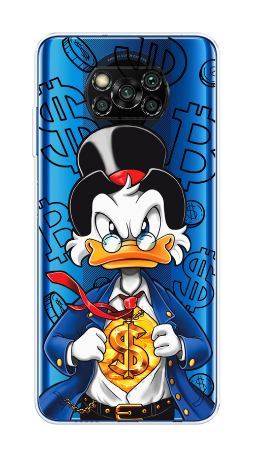 

Чехол на Xiaomi Poco X3/Poco X3 Pro "Scrooge Goldman", Черный;белый;синий, 39250-1