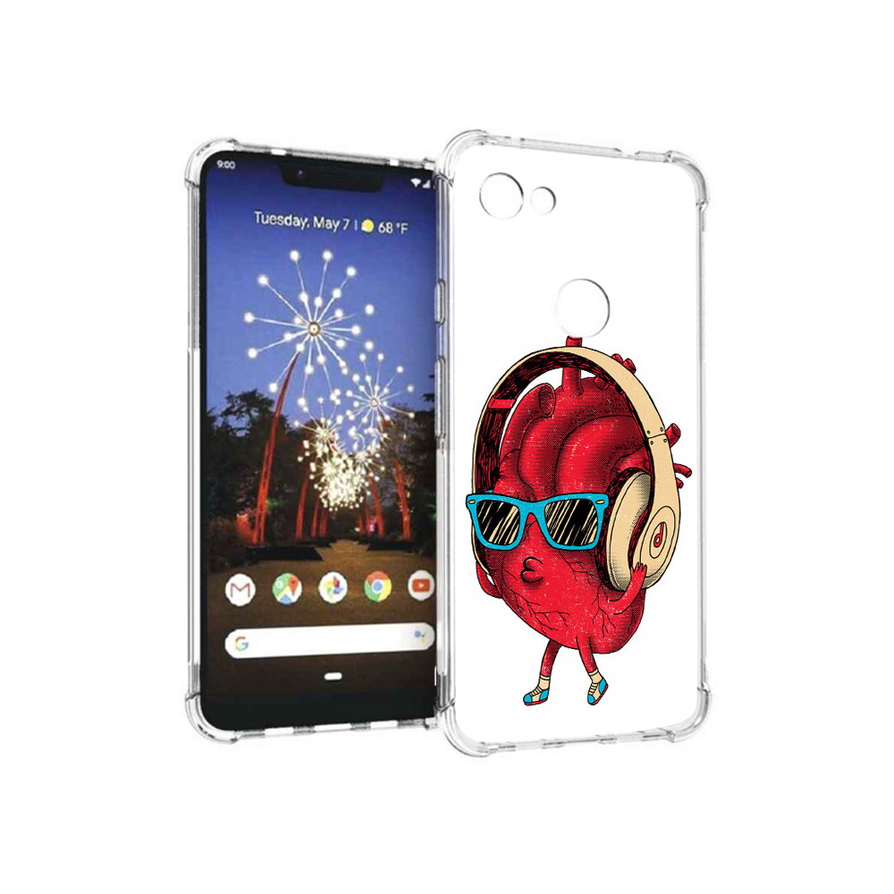 

Чехол MyPads Tocco для Google Pixel 3 XL слушай сердце, Прозрачный, Tocco