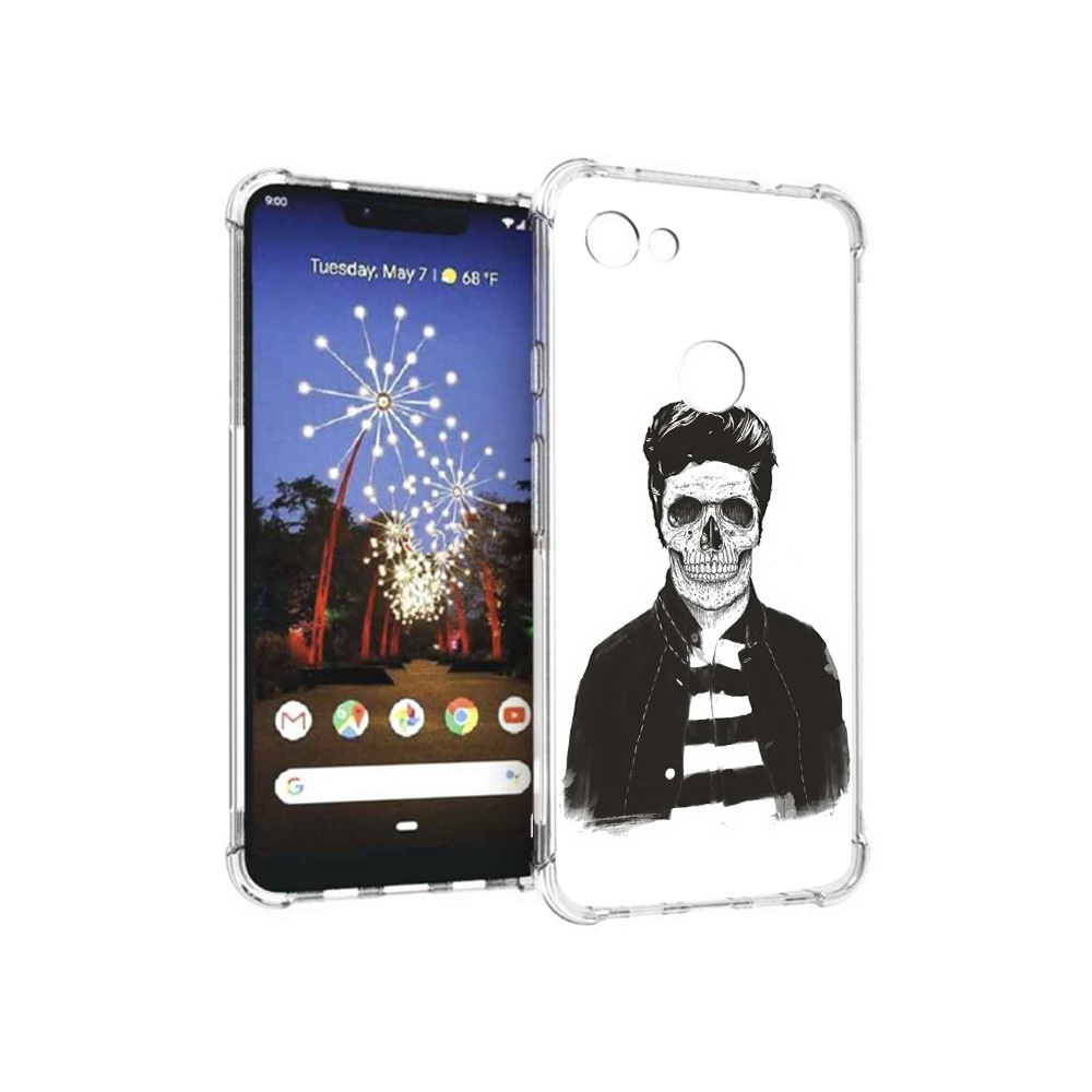 

Чехол MyPads Tocco для Google Pixel 3 XL скелет, Прозрачный, Tocco
