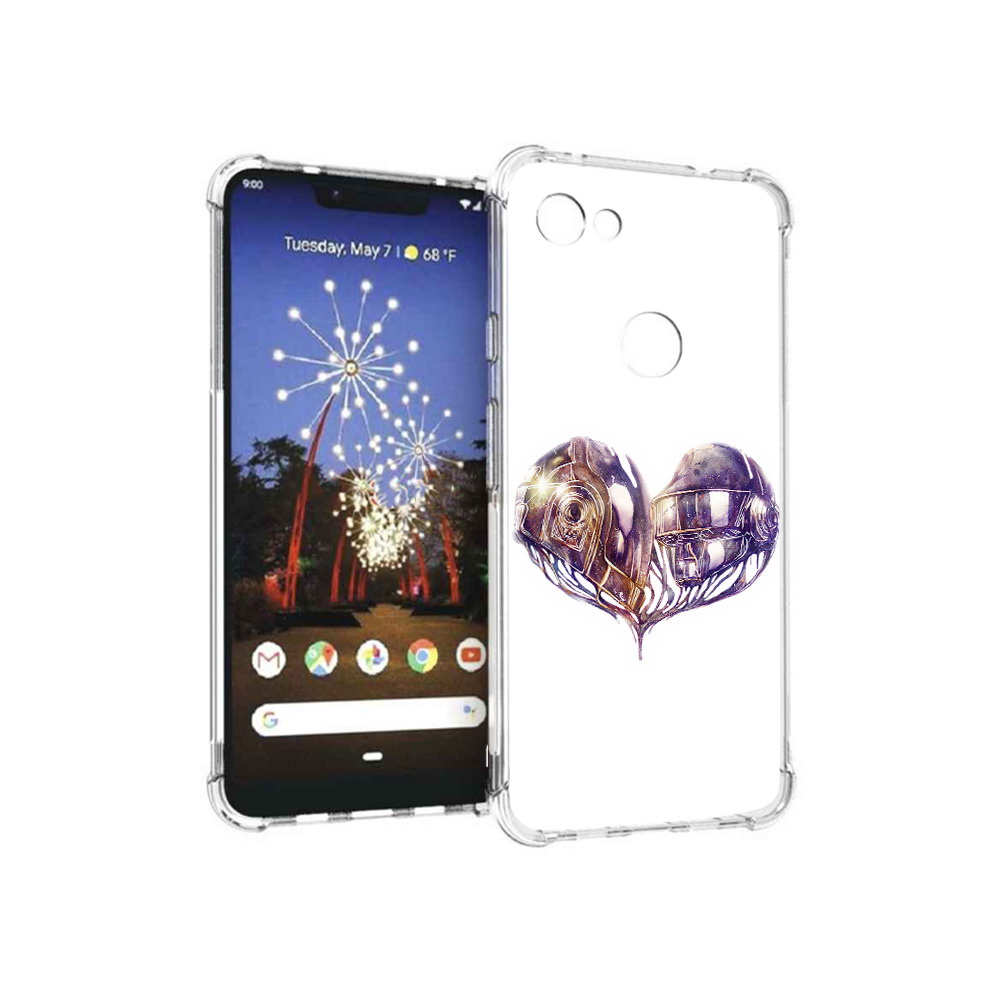 

Чехол MyPads Tocco для Google Pixel 3 XL сердце абстракция, Прозрачный, Tocco