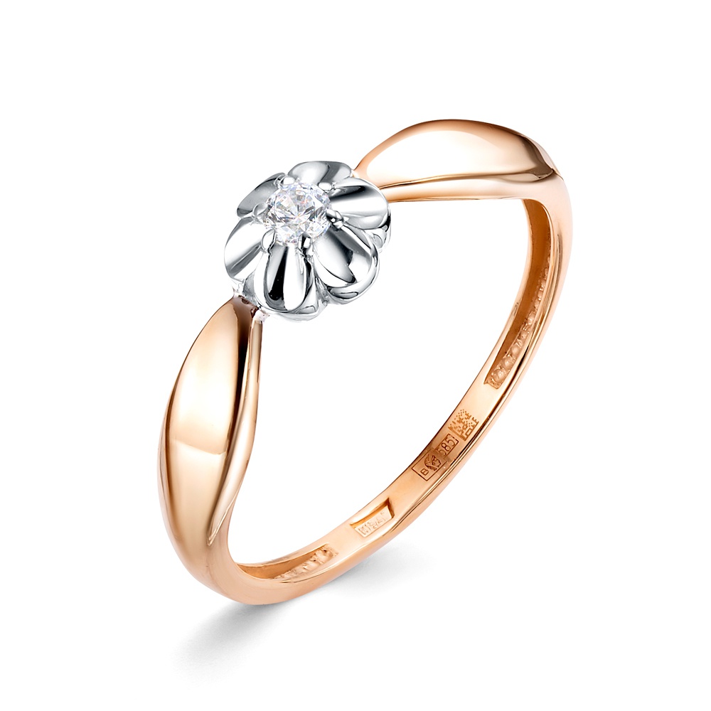 

Кольцо из золота р.  585Gold 301012609, фианит, 301012609