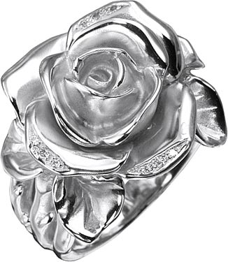 Кольцо из серебра с фианитом swarovski р.18 Альдзена K-15011