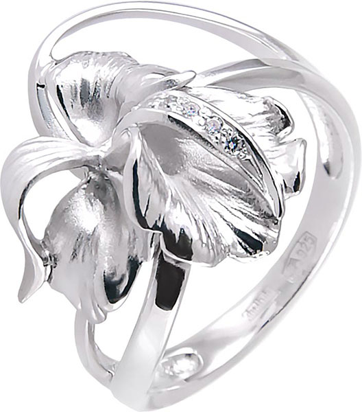 Кольцо из серебра р.17 Альдзена K-15026, Swarovski