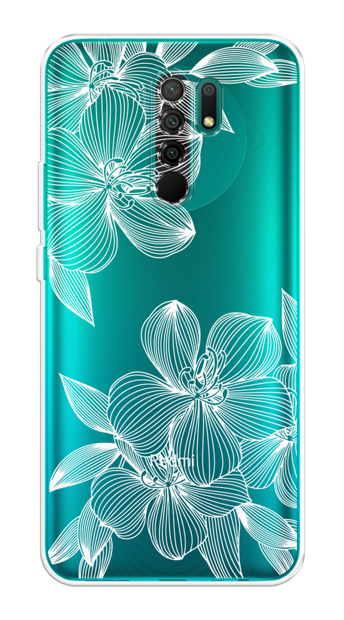 

Чехол на Xiaomi Redmi 9 "Крокус", Белый;прозрачный, 38350-1