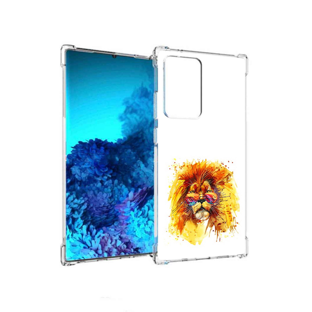

Чехол MyPads Tocco для Samsung Galaxy Note 20 Ultra лев в очках (PT151896.552.436), Прозрачный, Tocco