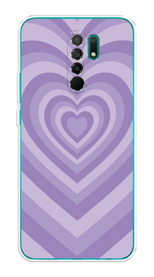 

Чехол на Xiaomi Redmi 9 "Violet heart latte", Фиолетовый, 38350-1