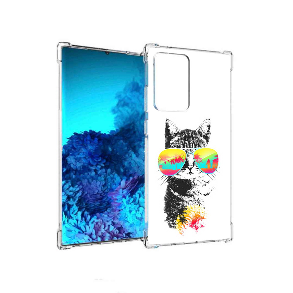 

Чехол MyPads Tocco для Samsung Galaxy Note 20 Ultra крутой кот (PT151896.552.425), Прозрачный, Tocco