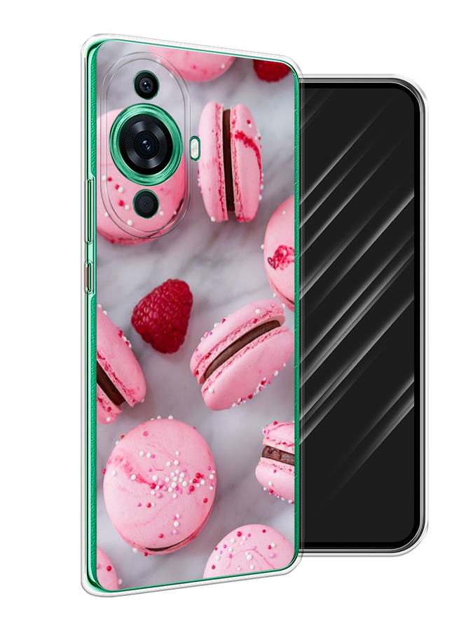 

Чехол Awog на Huawei Nova 11 Pro "Макарони с малиной", Серый;розовый, 6121350-10