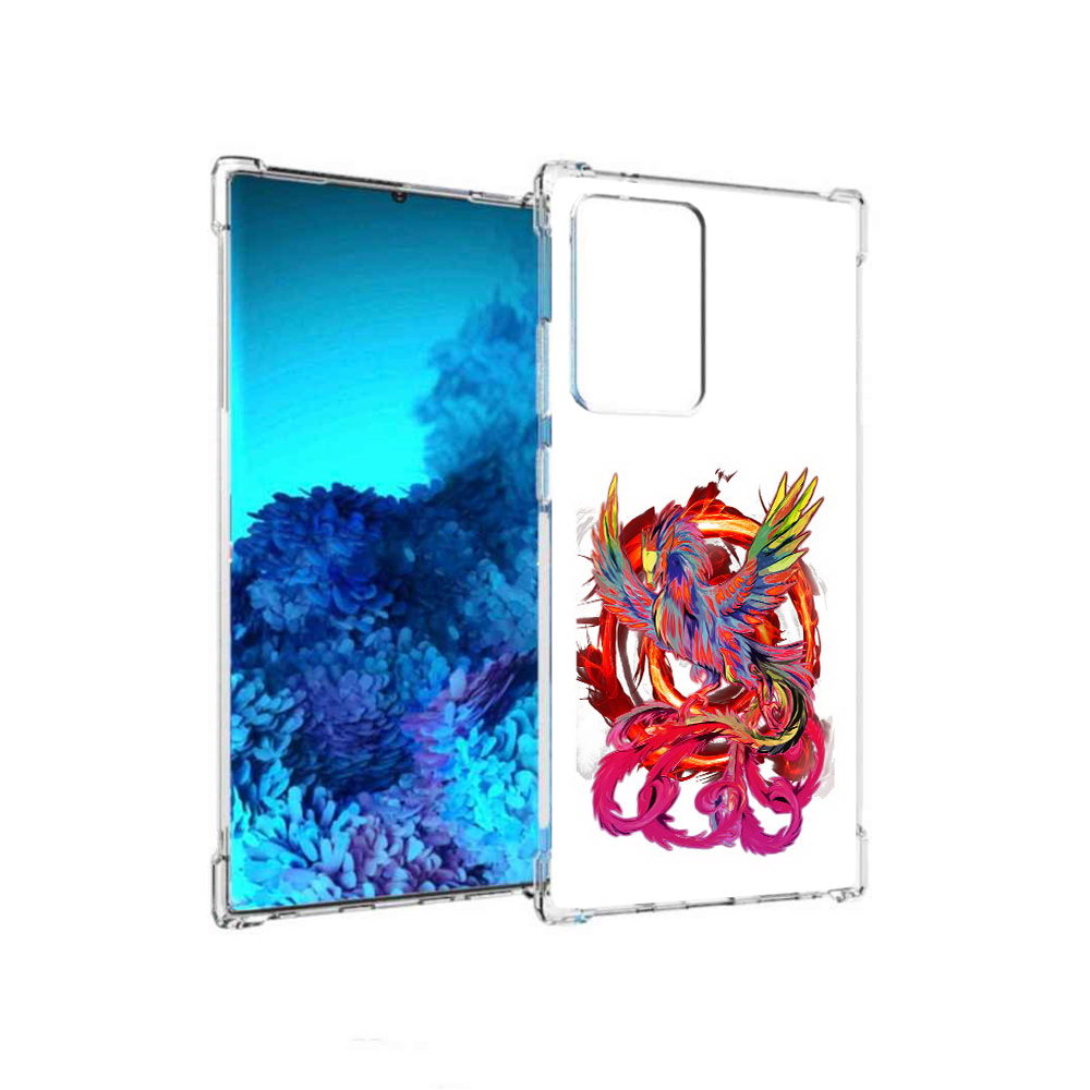 

Чехол MyPads Tocco для Samsung Galaxy Note 20 Ultra красочный феникс (PT151896.552.414), Прозрачный, Tocco
