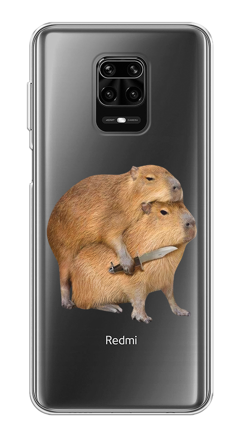 

Чехол на Xiaomi Redmi Note 9S/Note 9 Pro "Капибара с ножом", Бежевый, 37950-1