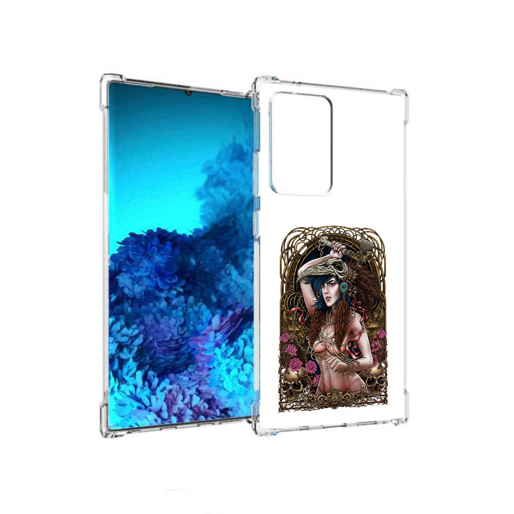 

Чехол MyPads Tocco для Samsung Galaxy Note 20 Ultra красивая девушка рисунок, Прозрачный, Tocco