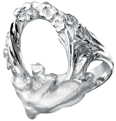 Кольцо из серебра с фианитом swarovski р.18.5 Альдзена K-25010