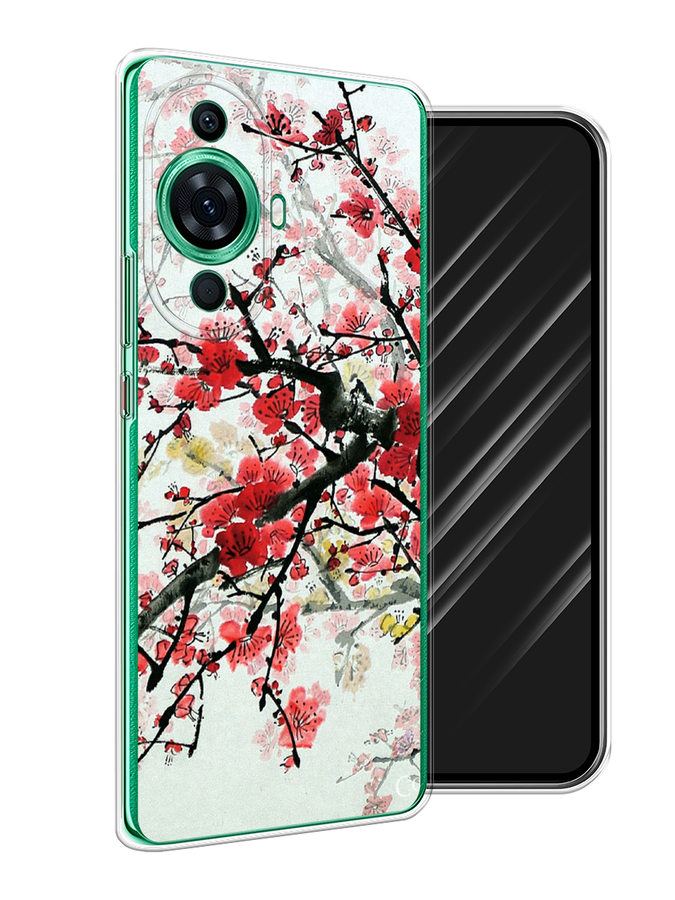 

Чехол Awog на Huawei Nova 11 Pro "Сакура", Розовый;черный, 6121350-4