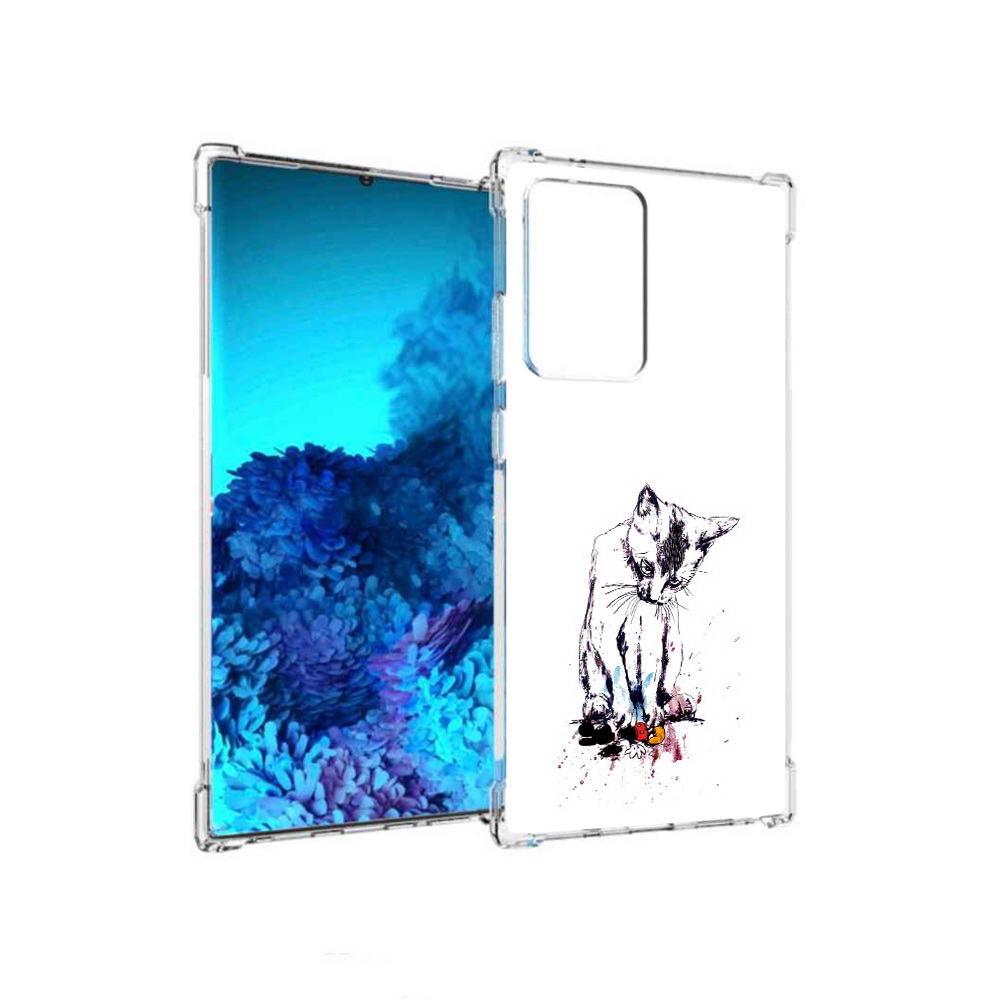 

Чехол MyPads Tocco для Samsung Galaxy Note 20 Ultra кот и микки (PT151896.552.399), Прозрачный, Tocco