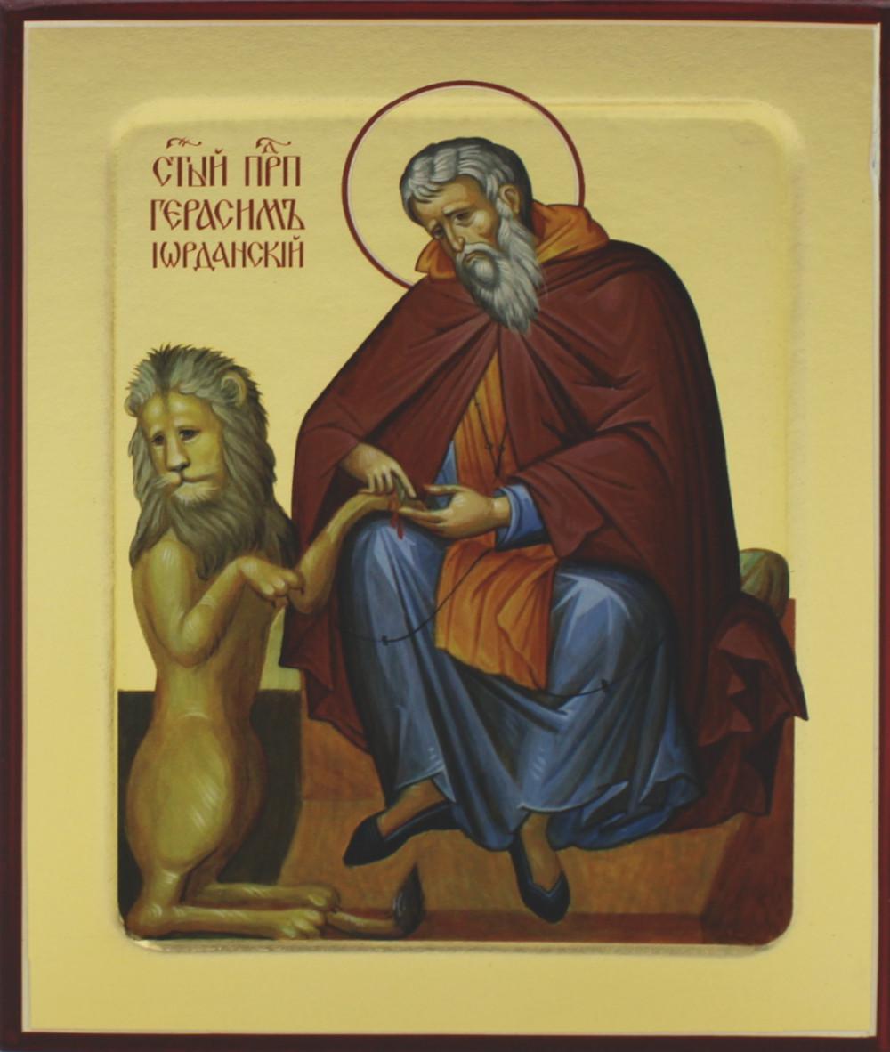 

Икона Герасима Иорданского, преподобного на дереве