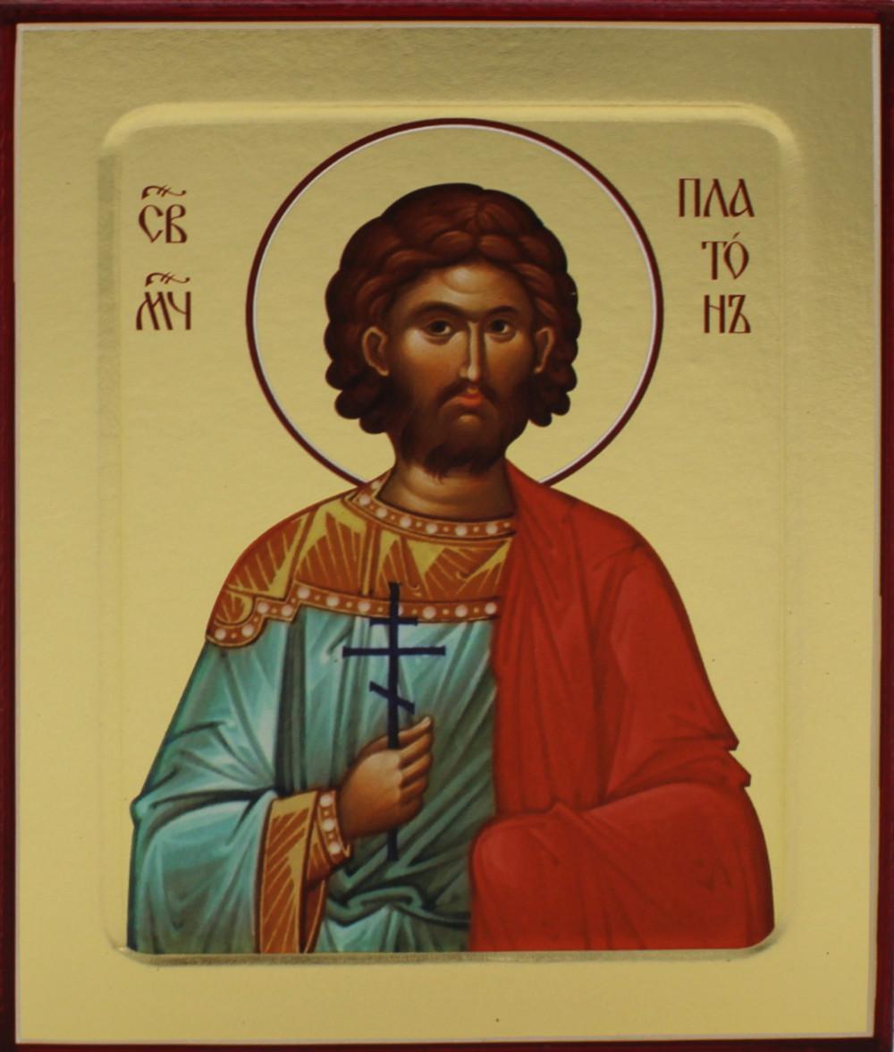 

Икона Платона, мученика на дереве