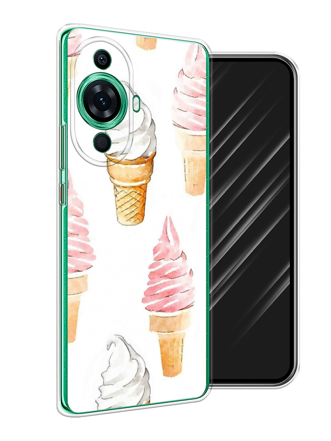 

Чехол Awog на Huawei Nova 11 Pro "Нарисованное мороженое", Белый;розовый, 6121350-10