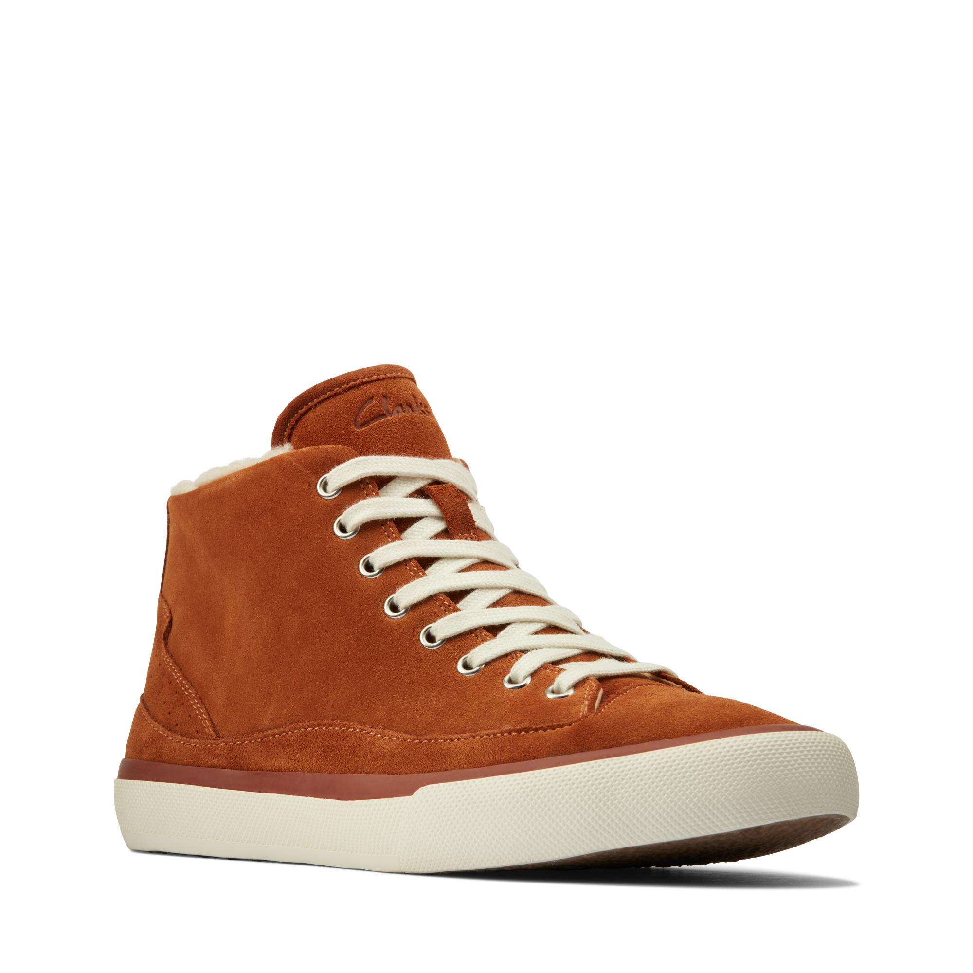 Кеды женские Clarks Aceley Zip Hi 26161489 коричневые 38 EU