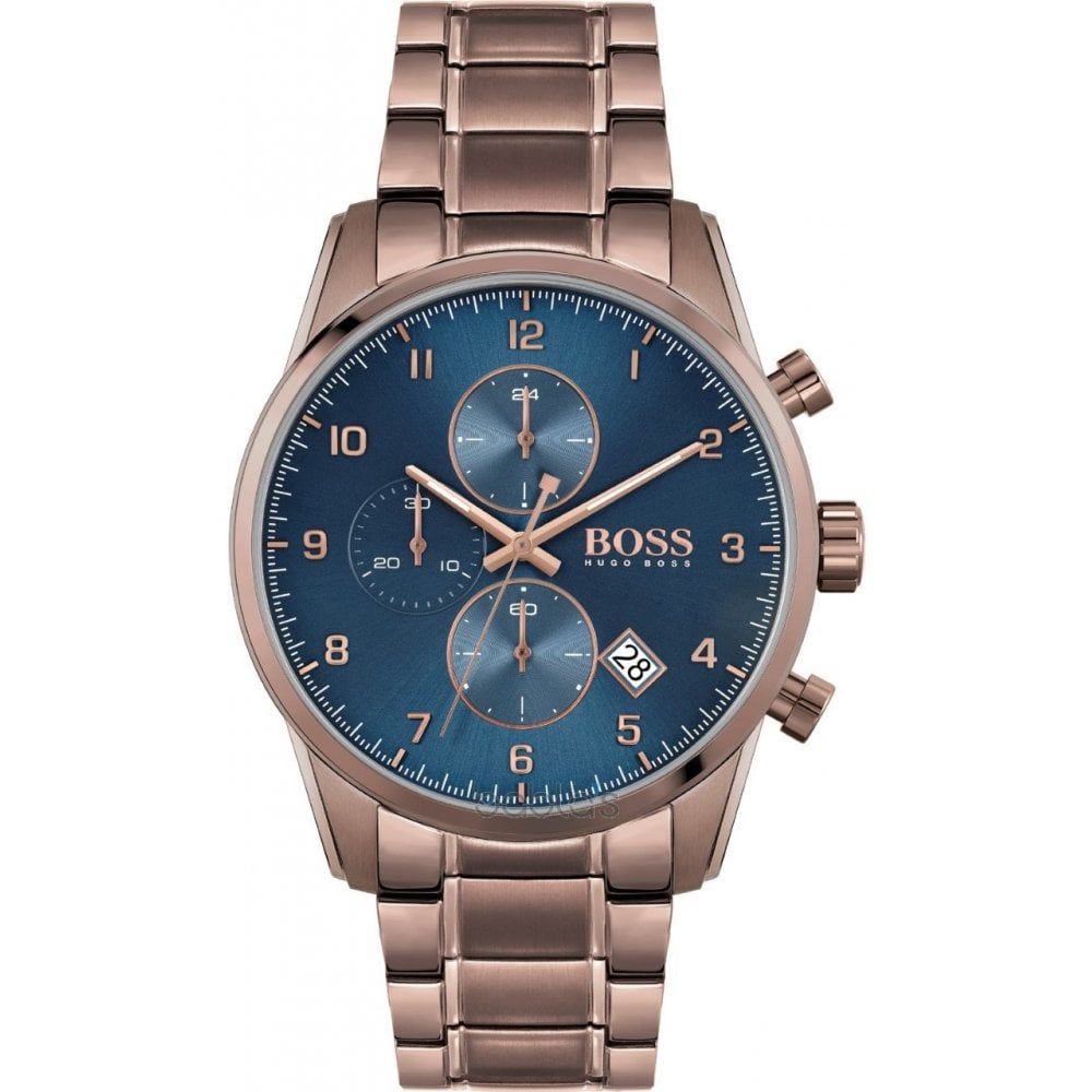 

Наручные часы мужские HUGO BOSS HB1513788 коричневые, HB1513788