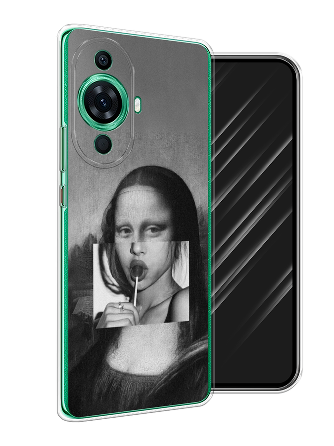 

Чехол Awog на Huawei Nova 11 Pro "Mona Lisa sucking lollipop", Серый, 6121350-9