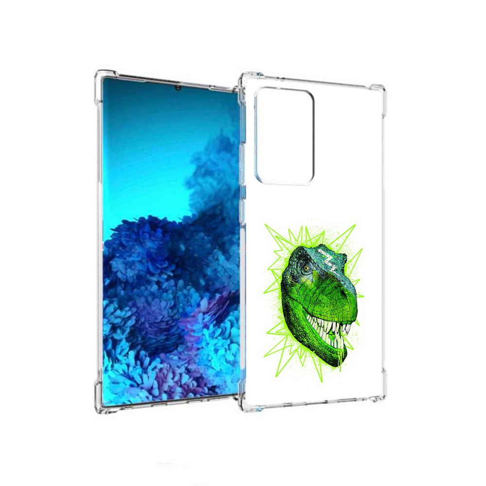 

Чехол MyPads Tocco для Samsung Galaxy Note 20 Ultra зеленый динозавр (PT151896.552.358), Прозрачный, Tocco