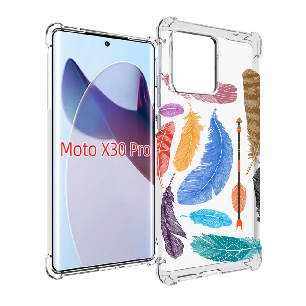 

Чехол MyPads разноцветные перья для Motorola Moto X30 Pro, Прозрачный, Tocco