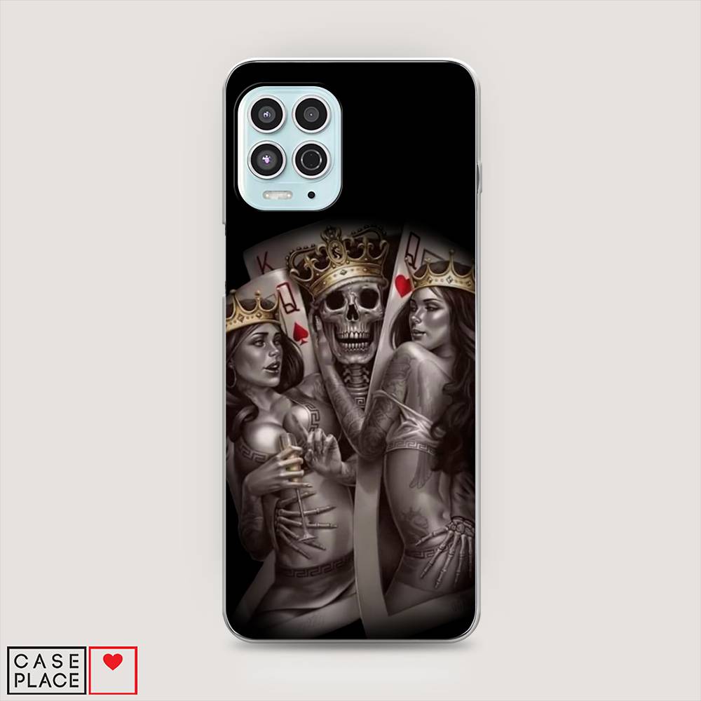 

Чехол на Motorola Moto G100 "Карты король и королевы", Серый;желтый, 241650-6