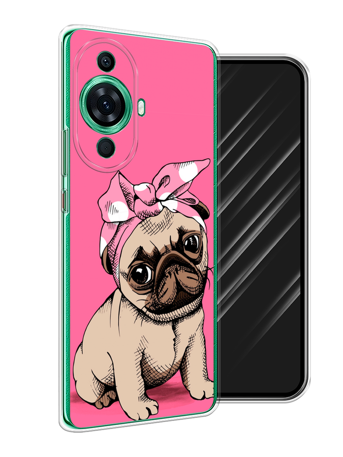 

Чехол Awog на Huawei Nova 11 Pro "Dog Pin-Up", Розовый;бежевый, 6121350-2