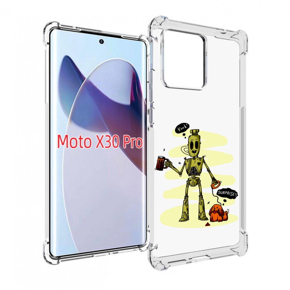 

Чехол MyPads прикольный робот для Motorola Moto X30 Pro, Прозрачный, Tocco