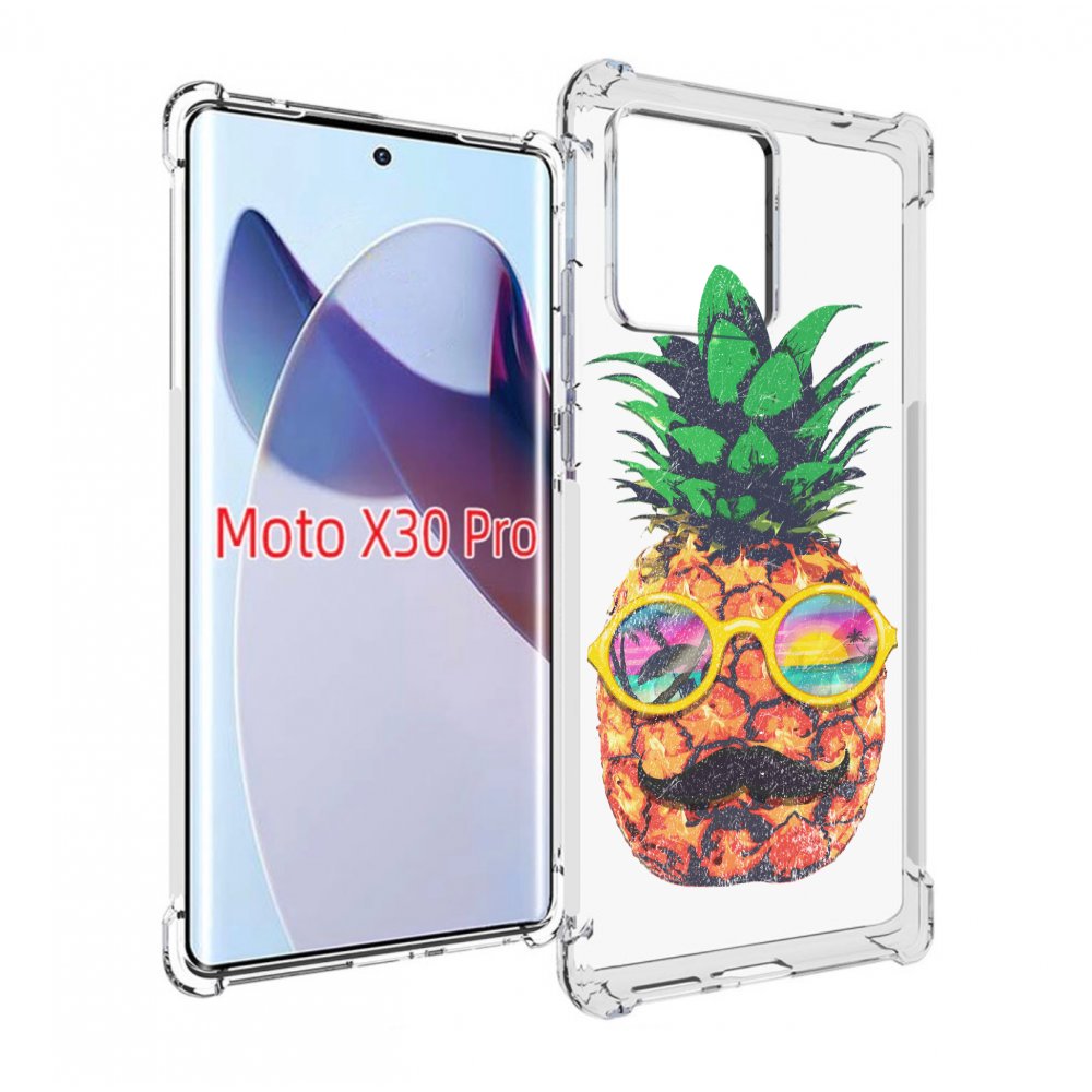

Чехол MyPads прикольный ананас с лицом для Motorola Moto X30 Pro, Прозрачный, Tocco