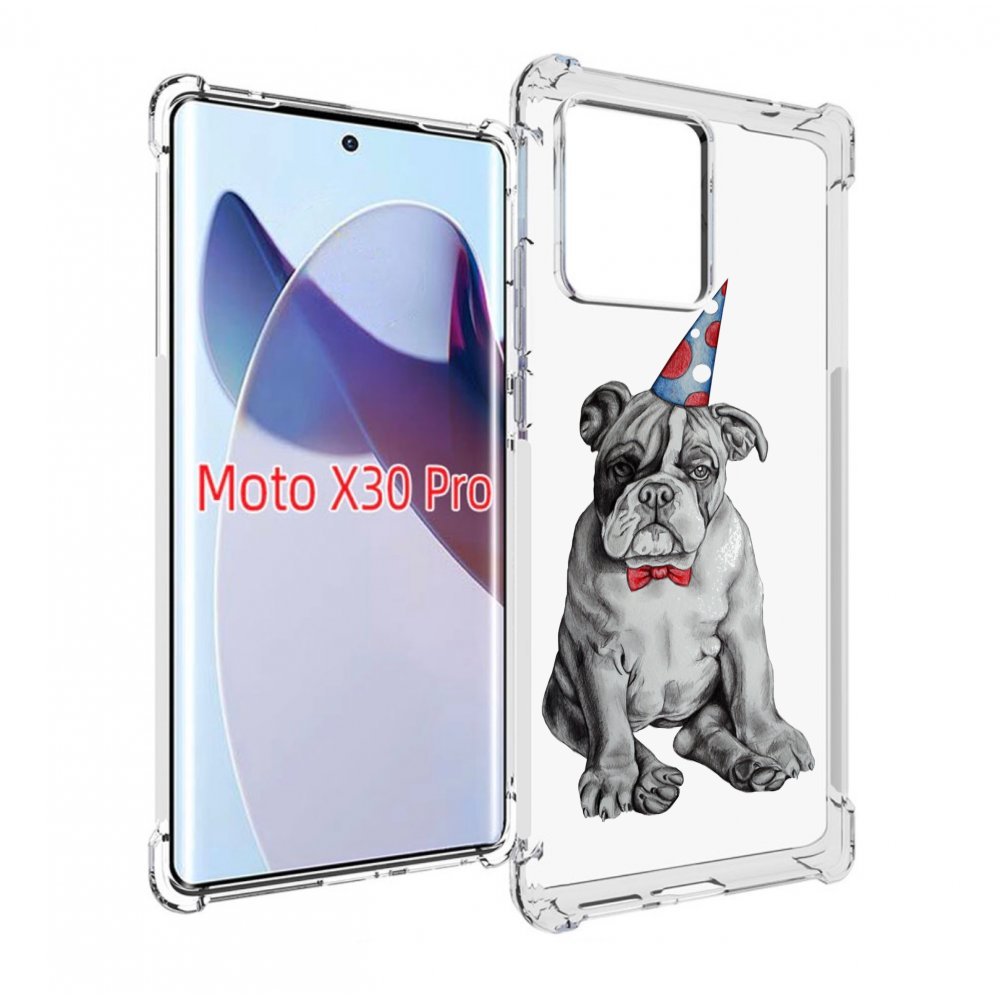 

Чехол MyPads праздничный щенок для Motorola Moto X30 Pro, Прозрачный, Tocco