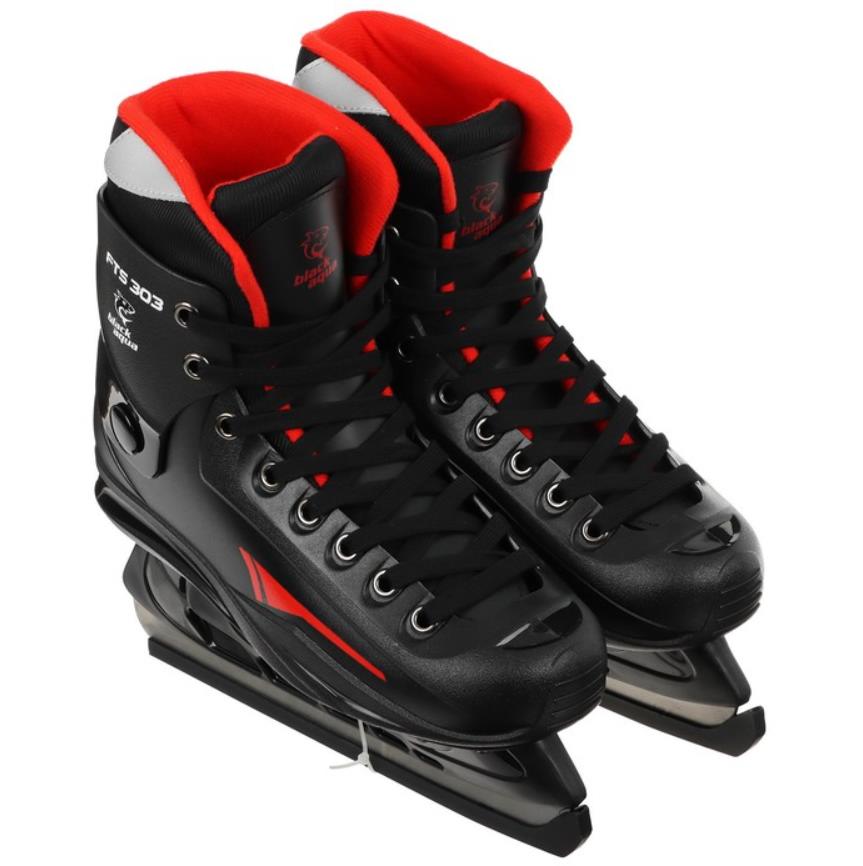Коньки хоккейные Black Aqua FTS-303 черно-красный 44