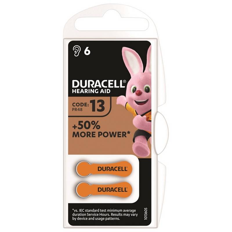 фото Батарейки duracell hearing aid za13 для слуховых аппаратов 6 штук 5005479 996995