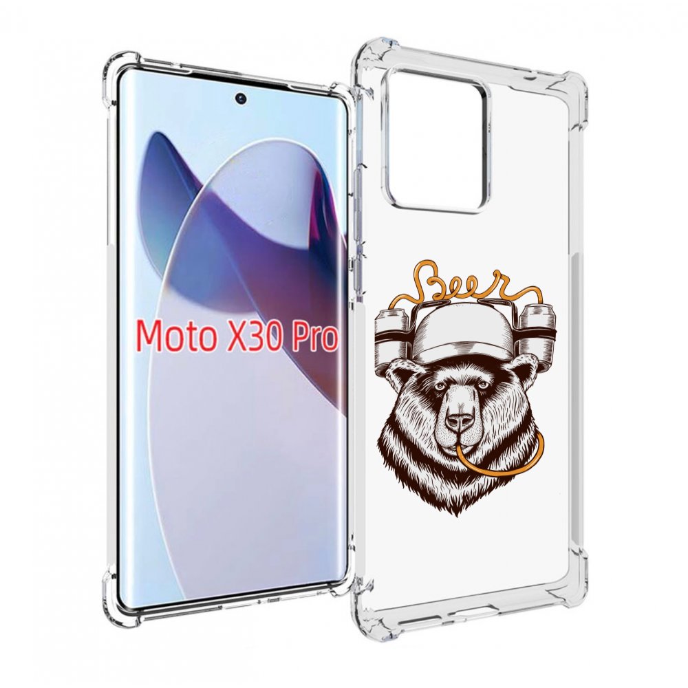 

Чехол MyPads пивной медведь для Motorola Moto X30 Pro, Прозрачный, Tocco